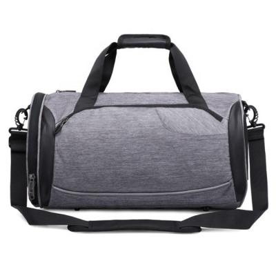 China Multifunctional Factory Custom Logo Polyester Fitness Bags With Shoes Compartment Travel Sports Duffel Bag for sale