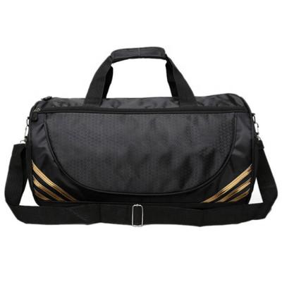 China Large Multifunctional Fitness Travel Custom Heavy Duty Duffel Bag Waterproof Black Nylon Mens Sports Gym Duffel Bag for sale