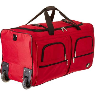 China Joyful Extra Large Capacity Wheeled Rolling Trip Durable Travel Duffel Bag for sale