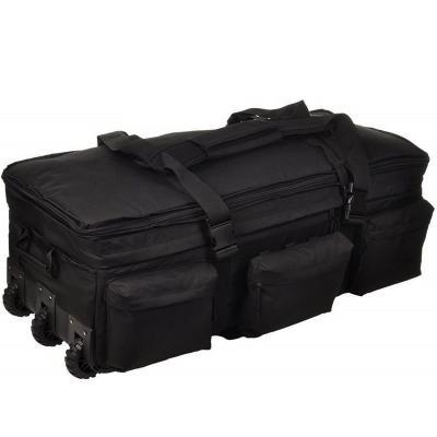 China Army Automatic Weapon Equipment Heavy Duty Waterproof Fleece 3 Tiers Rolling Trolley Luggage Rolled Loadout Military Heavy Duty Duffel Bag for sale