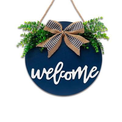 China Europe Wooden Welcome Home Decorations Welcome Sign Wreaths For Front Outdoor Welcome Signs For Porch Farmhouse Wall Decor Welcome Sign for sale