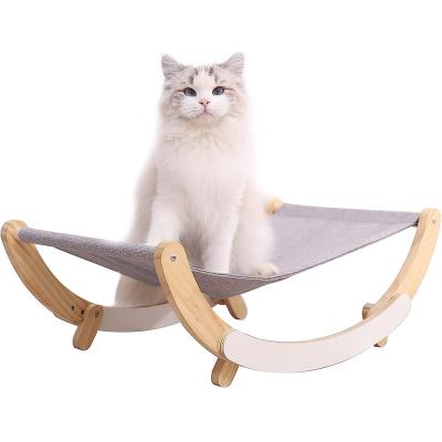 China Removable Cover Cat Furniture Gift for Your Small to Medium Size Cat and Dog Solid Wood Fancy Swing Chair and Hammocks Cat Hammock Pet Bed for sale