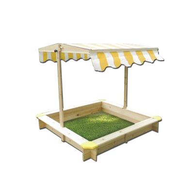 China Thru The Factory Price Sun Protection Wooden Sandbox Sandbox With Sunroof for sale