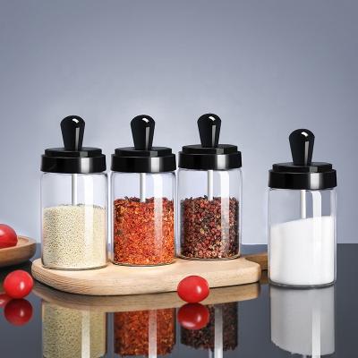 China Stocked Cheap Plastic Spice Bottle With Flip Top Cap / Seasoning Jar for sale