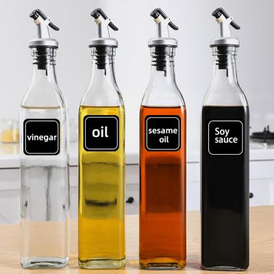 China Sustainable Edible Packaging Glass Container Cooking Oil Bottle And Flavoring Bottle for sale