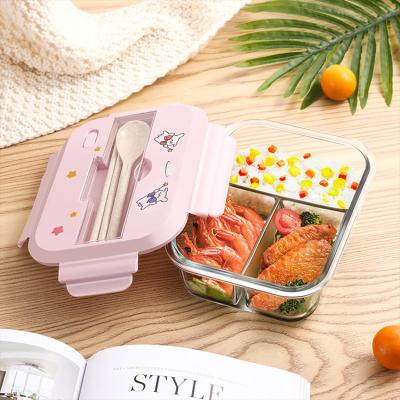 China FENGYI Sustainable Tableware Sets Plastic Bento Lunch Box China Eco-friendly Plastic Bento Lunch Box Plastic With Keep Warm Bag And Cultery for sale