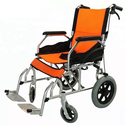 China Goods Cheap Lightweight Adjustable Wheelchair Foldable Manual Wheelchair Price Convenient Elderly Footrest for sale