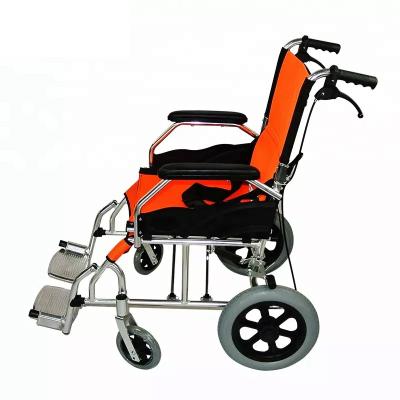 China Goods Cheap Lightweight Adjustable Wheelchair Foldable Manual Wheelchair Price Convenient Elderly Footrest for sale