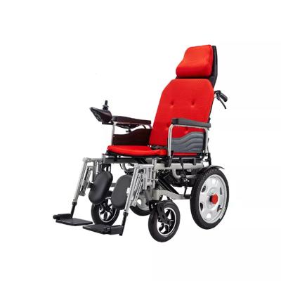 China Convenient durable automatic brake 2023 folding electric wheelchair wheelchair used electric wheelchair price folding handbike for sale