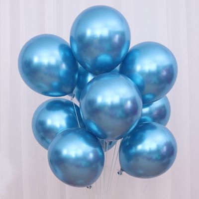 China Gift Toy Wholesale Birthday Party Decoration Balloon Globos Helium Latex Bulk 50 Pcs Blue Air Metallic Balloon Blue Set for sale