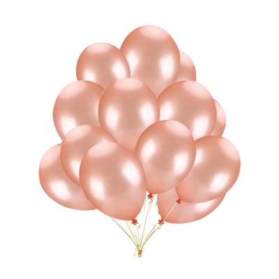 China Hanging Decoration 12inch 3.2g Rose Gold Metallic Latex Balloon Toy Gift Toy Giant Party Gift for sale