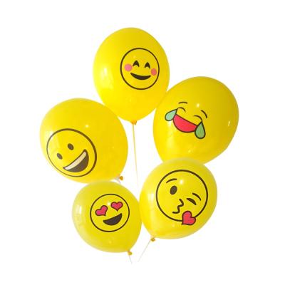 China Children Toy Birthday Party Smiley Gift Baby Toy High Quality Smile Face Balloon 12 Inch Latex Balloon With Smile Print for sale