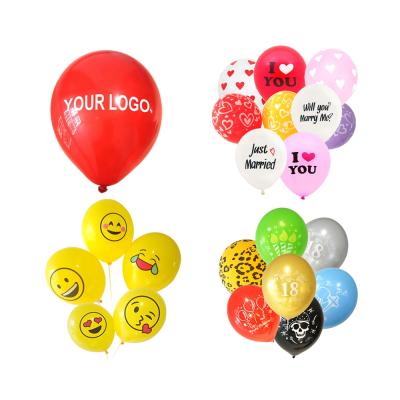 China Advertising Toy Cheap Small Black Diy Silk Screen Printing Advertising Balloon Design Toy Printable Logo Balloon Custom of Various for sale