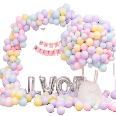 China Gift Toy Gift Toy Happy Birthday 5 10 12 Inch Balloon Garland Arch Macaron Color Multicolor Latex Pink Pastel Balloon for sale