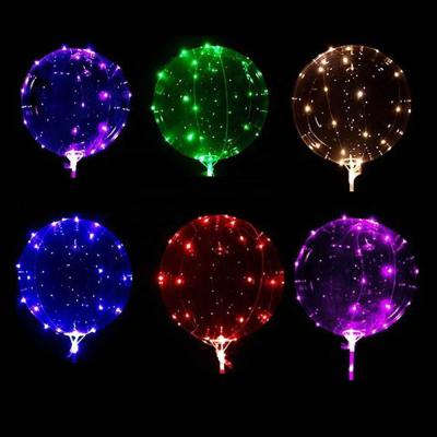 China Colorful Rainbow Single Happy Gift Bobo Balloon Led String Light Baloon Toy New Year's Gift For Sale for sale