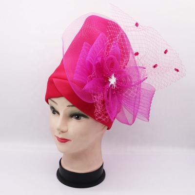 China A634 Viable Flower Beanie Bonnet Chemo Cap Stretchy For Ladies Bandanas African Head Wrap Turban For Woman for sale