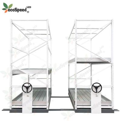 China Hydroponic Plant Growth Grow Support System Moving To Grow Racks For Greenhouse for sale