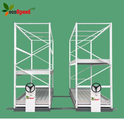 China Adjustable Plant Growth and Linkable Mobile Grow Racks with 2 or 3 Layers Available for sale