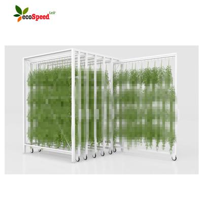 China Plant Drying Ecospeed 2 Tiers Mobile Rack 2*4ft Plant Drying Rack For Indoor Garden for sale