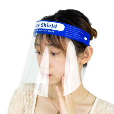 China Anti UV face shield with PET Safety anti-splash transparent Face shield for sale