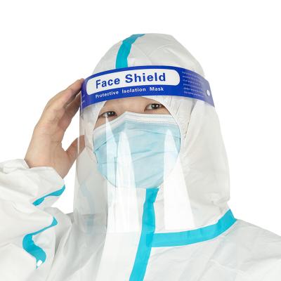 Китай Anti Fog Sponge Face Shield Ultraviolet Light  PVC plastic PET face shields 33cm продается