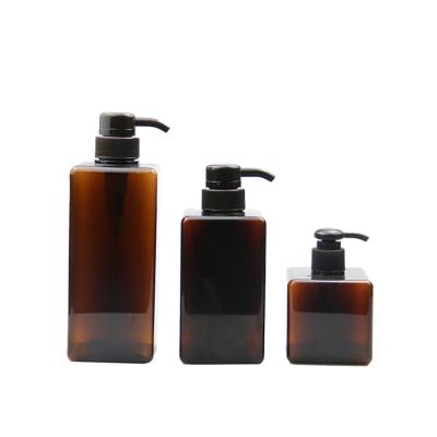 China Cosmetic Package 250ml 450ml PETG Bottle Cosmetic Foaming Square Shape Pump Plastic Bottle For Skin Care for sale