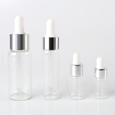 China YVES 25ml Clear Package Personal Care Serum Empty Aluminum Glass Dropper Liquid Dropper for sale