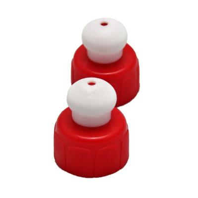 China Non Spill YVES Red Plastic Round Cap 28/410 Soft Plastic Flip Top for sale