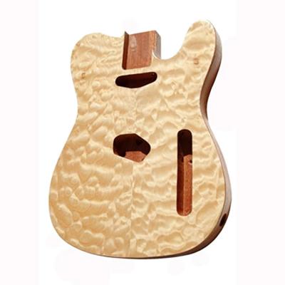 China GUITAR Basswood TL Electric Guitar Body Barrel Unfinished Guitar body with quilted maple top for guitar build kits for sale