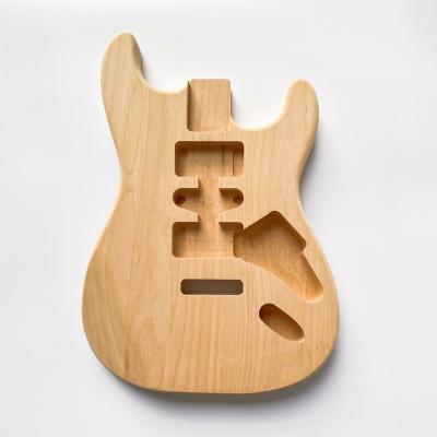 China GUITAR Alder Solid Electric Guitar Body replacement HSH Route unfinished ST Guitar body with factory price for sale