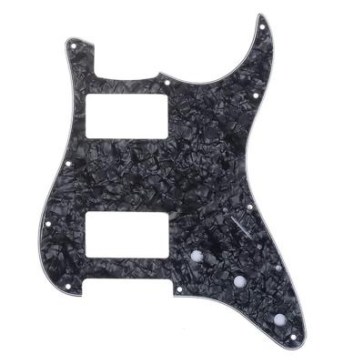 China 11 Holes Pickguard 4Ply Black Pearl ST Guitar Plates HH ST Guitar Pickguard for st electric guitar replacement parts for sale