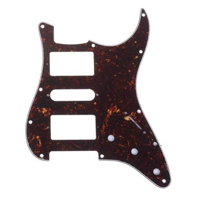 China 11 Holes Pickguard 4Ply Brown Tortoise Shell  Guitar Scratch Plates HSH St Guitar Pickguard for electric guitar parts for sale