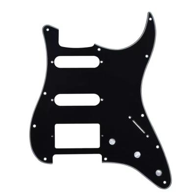 China 11 Holes Pickguard 3Ply Black l 11-Hole HSS St Guitar Pickguard with Humbucker pickup hole for ST  Electric Guitar Parts for sale