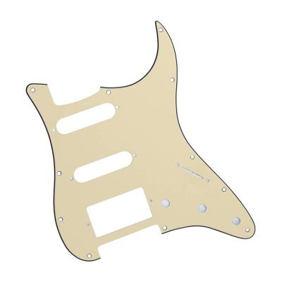 China 11 Holes Pickguard 3 Ply CREAM 11-Hole SSH ST Guitar Pickguard with Humbucker pickup hole for ST  Electric Guitars for sale