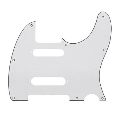 China TL Custom 3Ply White Scratch Plate Nashville TL guitar pickguard with pickup route for Electric guitar parts for sale