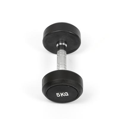 China Durable Freestanding Black Rubber Weight Weight Lifting Dumbbell Adjustable Fitness Dumbbell for sale