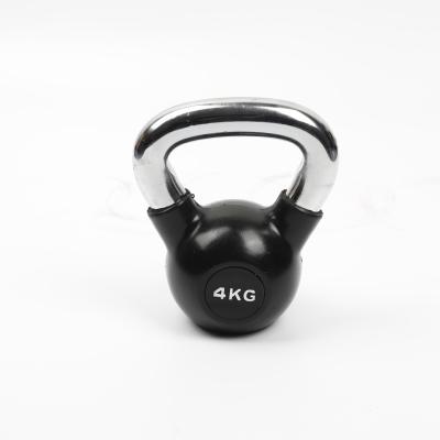 China Wholesale Indoor Factory Gym Equipment Customizable Black Rubber Coated Kettlebell With Good Price for sale