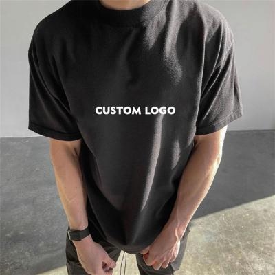 China Custom Private Label Oversized Tee QUICK DRY Washed Solid Short Sleeve Unisex Couples T-Shirts for sale