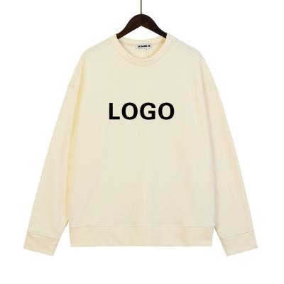 China Custom Drop Shoulder New Arrival Crewneck Cotton Hoodies Color Oversized Women's 100% Breathable Sweatshirt for sale