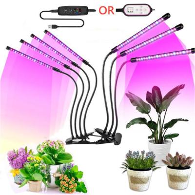 China 1 Spectrum 4 Amazon 5V USB 400-800nM Full Head Warm Dimmable Portable Heads 40W Dimming Indoor Floor LED Plant Lamp Grow Light for sale