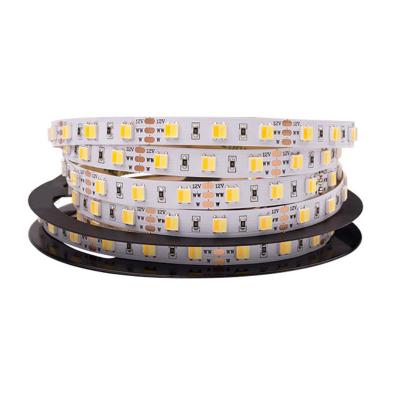 China Hotel High Quality Flexible Dimmable 12VDC 2 in 1 5050 Dual Color 2700K+6500K LE TDC 60 LEDs Per Meter 9.6W/M 5050 LED Strip for sale