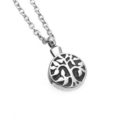 China Sterling Silver Urn Necklace Cremation Ashes Pendant Necklace Jewelry Punk Urns With Cage for sale