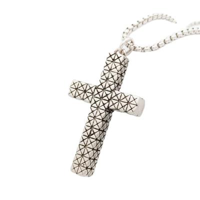 China Punk Cross D.C.A. Diamond Pendant Necklace Silver Plated Unisex Jewelry Fashion Pendant Necklace for sale