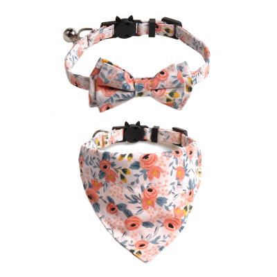 China 2021 Amazon Hot Sale Padded Pet Products Bowtie Pet Dog Collar With Adjustable Rose Gold Metal Buckle for sale