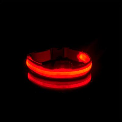 China Padded Adjustable Led Flash Dog Training Collar , Dog Collars Luminous Fluorescent Pet Supplies for sale