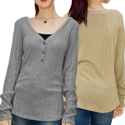 China 2021 Winter Custom Long Sleeve Anti-Wrinkle Falling Cardigan Women Sweaters Casual Knitted Ladies V-Neckline Blouses And Tops for sale