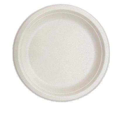 China Paper 9 Inch White Round Biodegradable Chinese Dinner Dish Restaurant Portable Dinner Dishes for sale