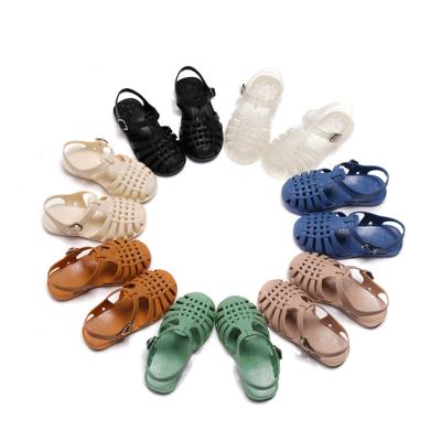 China Breathable Kids Fashion PVC Jelly Sandals Toddler Summer Shoes Soft Sole Girls Baby Boy Jelly Sandals Flat for sale