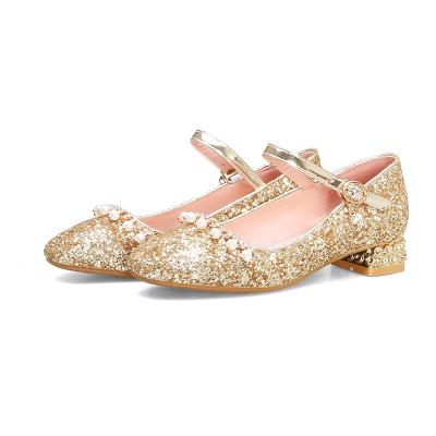 China Little girl children's breathable sequined shoes dress catwalk piano performance princess children's shoes for sale