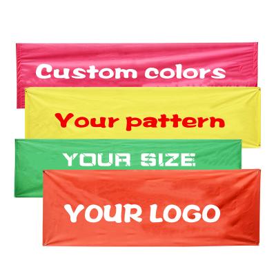 China Hotel and Resort Custom Any Size Indoor Outdoor Digital Printing Logo Flag Banner and Design 100% Silk Screen Printed Flags for sale